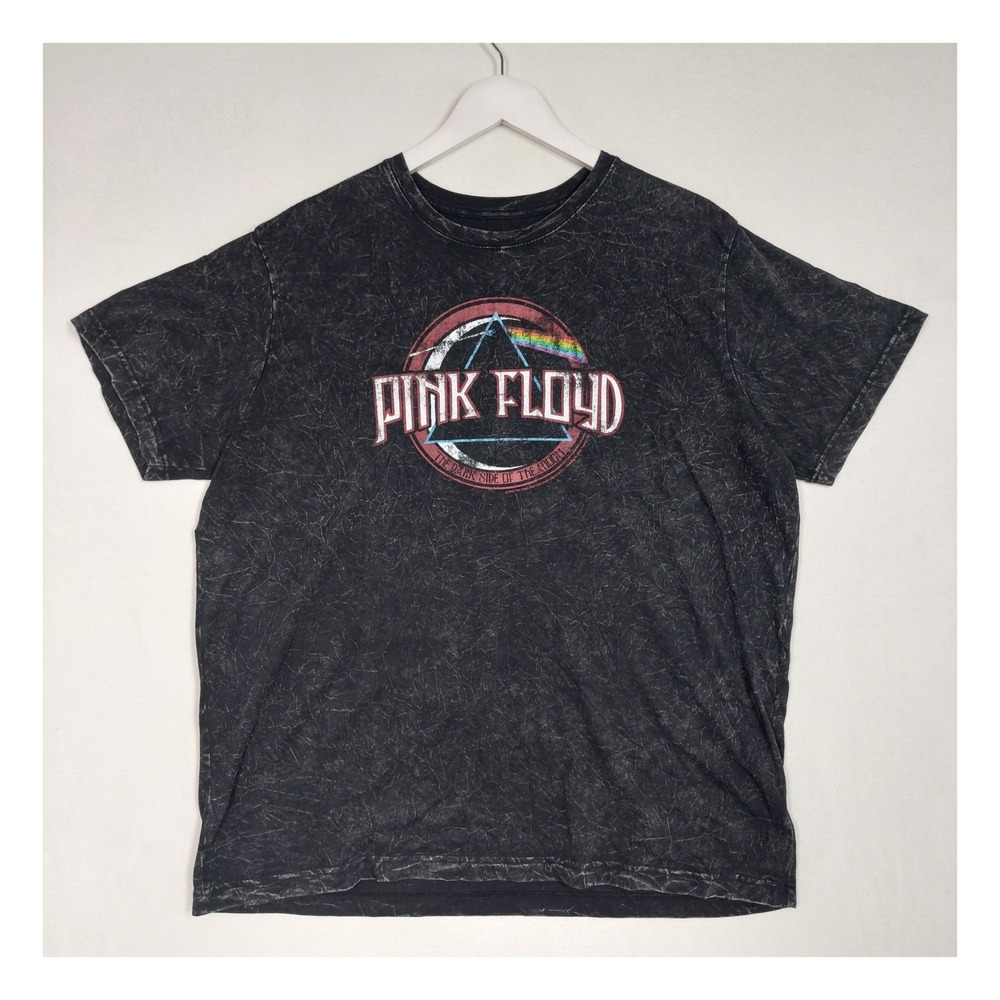 Pink Floyd Dark Side of the Moon Acid Wash Graphic T-Shirt XL Rock Band Tee